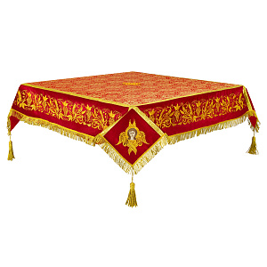 Пелена на престол комбинированная, вышивка (красная)