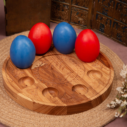 Подставка для яиц "Пасхальная", цвет "натуральное дерево", 20х2 см фото 7