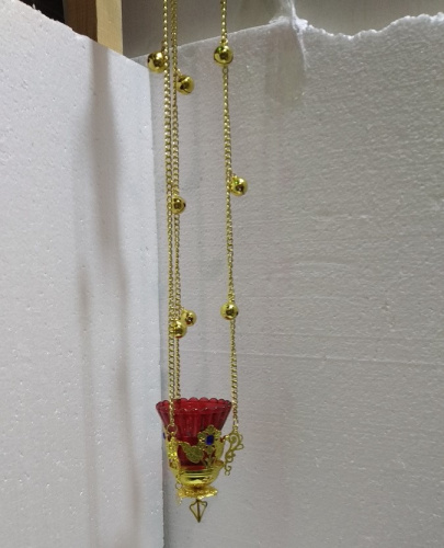 Лампада подвесная, цинковый сплав, 10х12 см, У-1323 фото 2