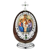 Яйцо "Пасхальное" с иконой из ювелирного сплава с камнями