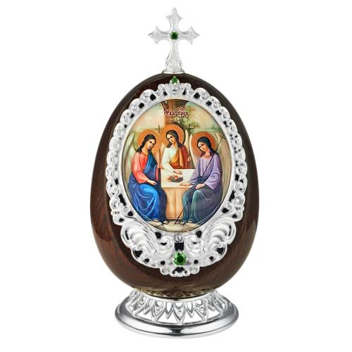 Яйцо "Пасхальное" с иконой из ювелирного сплава с камнями фото 2 Яйцо "Пасхальное" с иконой из ювелирного сплава с камнями фото 2