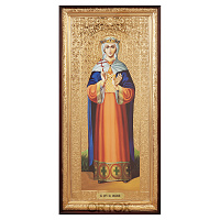 Икона большая храмовая мученицы Людмилы Чешской, прямая рама