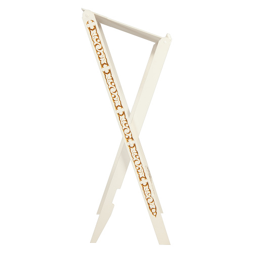 Аналой раскладной "Суздальский" белый с золотом (патина), высота 123 см фото 3