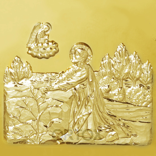 Облачение на престол "Золотые своды", чеканка, высота 107 см фото 5