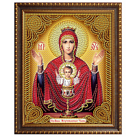 Алмазная мозаика "Икона Божией Матери "Неупиваемая чаша", 22х28 см
