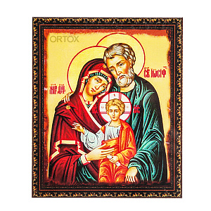 Алмазная мозаика "Икона "Святое семейство" на подрамнике, 27х33 см (набор)