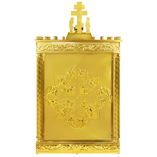 Панихидный стол на 70 свечей "Иерусалимский", колонны, чеканка, 70х50х115 см фото 6