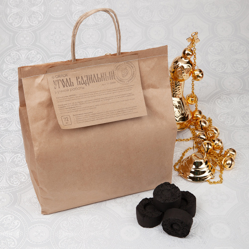 Уголь кадильный "Кедровый", 72 таблетки, Ø 45 мм