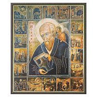 Икона апостола и евангелиста Иоанна Богослова, МДФ, 10х12 см