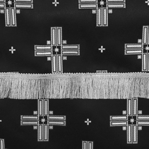 Облачение на престол с пеленой, шелк "Святительский", черное с серебром фото 4