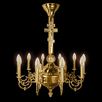 Паникадило на 10 свечей, диаметр 70 см, высота 90 см
