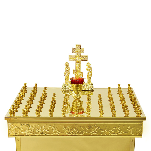 Панихидный стол на 70 свечей "Синайский", чеканка, 70х50х93 см фото 7