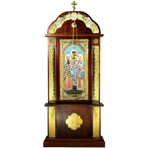 Киот напольный "Макарьевский" с кронштейном для лампады 112х30х270 см