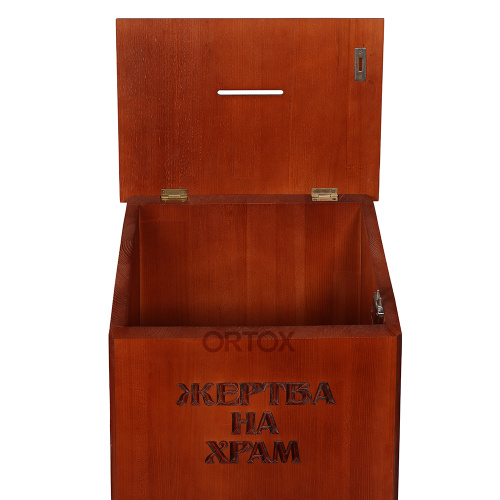 Ящик для пожертвований "Суздальский", цвет "кипарис", напольный, наклонный, 25х35х100 см фото 4