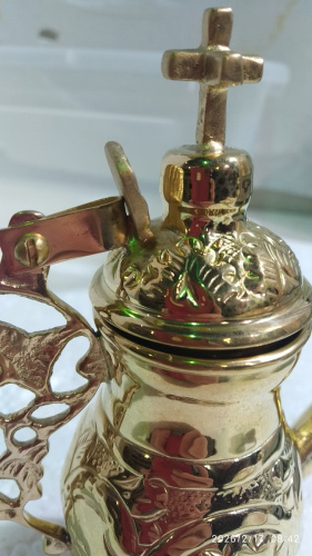 Чайник церковный для теплоты, латунь, высота 14 см, №1, У 13-0142 фото 7 Чайник церковный для теплоты, латунь, высота 14 см, №1, У 13-0142 фото 7