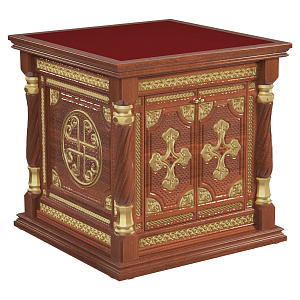 Жертвенник "Костромской", цвет "кипарис" с золотом (поталь) (100х100х100 см)