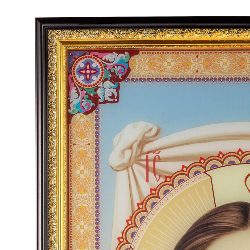 Икона большая храмовая "Спас Нерукотворный", 80х117 см, УФ-печать на стекле фото 2