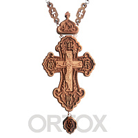 Крест наперсный деревянный с цепью, 7х15,5 см, У-0286