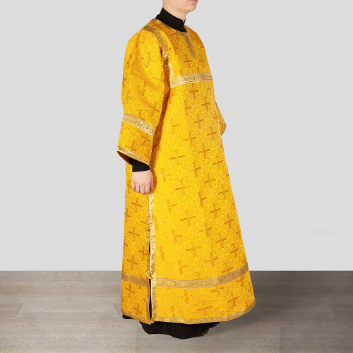 Стихарь алтарника, парча "Афон", желтый с золотом фото 6 Стихарь алтарника, парча "Афон", желтый с золотом фото 6