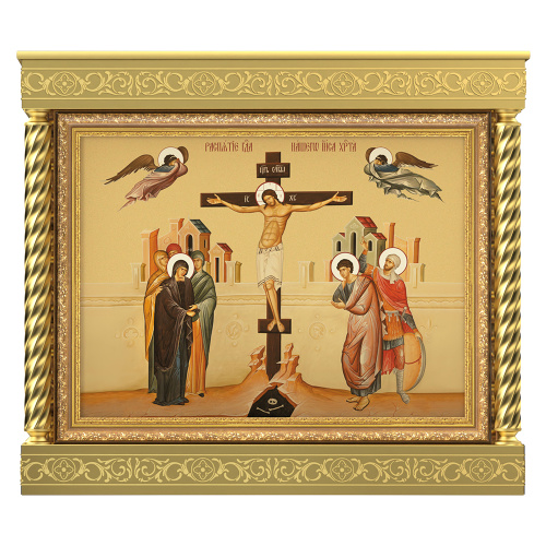 Облачение на престол с иконами и прямым основанием, чеканка, высота 105 см фото 2 Облачение на престол с иконами и прямым основанием, чеканка, высота 105 см фото 2