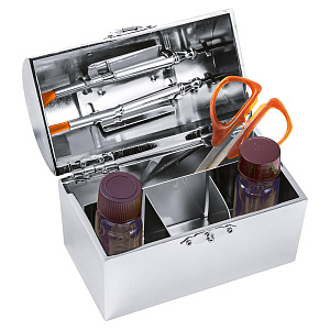 Крестильный ящик с наполнением (цвет под серебро)