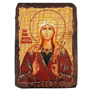 Икона мученицы Виктории Кордубской, 6,5х9 см, под старину (под старину)