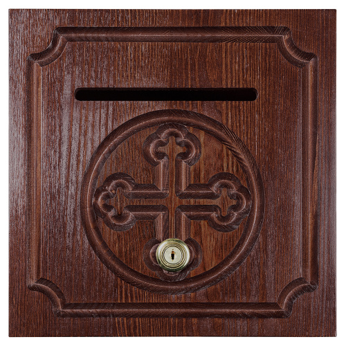 Ящик для пожертвований "Макарьевский" темный, 25х25х80 см фото 5