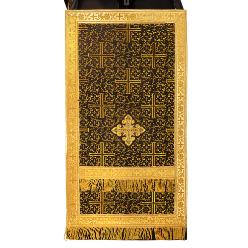 Иерейское облачение, парча "Афон", черное с золотом фото 5