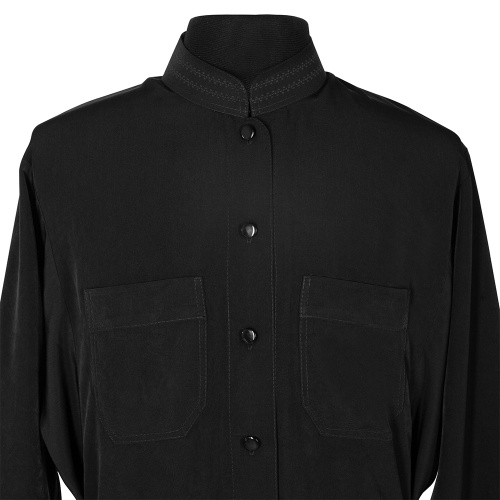 Подрясник греческий мужской черный, смесовая льняная ткань, размер 58 фото 3