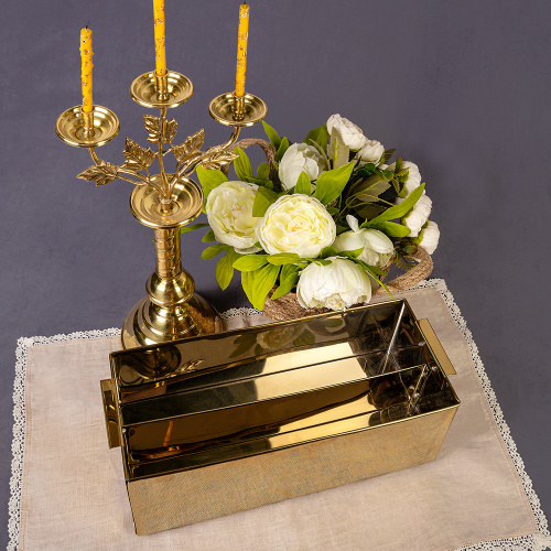 Ящик для огарков, 2 отделения, 35х15х12 см фото 4