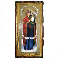 Икона большая храмовая Божией Матери "Споручница грешных", фигурная рама