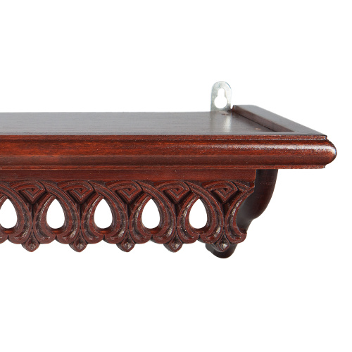 Полка для икон прямая одноярусная, цвет вишня, 48х18 см фото 5