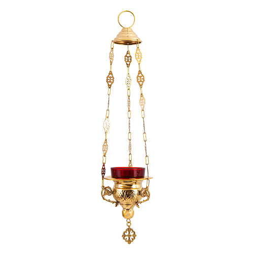 Лампада подвесная, латунь, 11,5х15 см фото 2 Лампада подвесная, латунь, 11,5х15 см фото 2