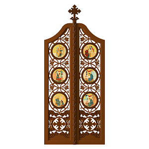 Царские врата для "Благовещенского" иконостаса, цвет "кипарис", 100х233х10 см (сосна, фанера)