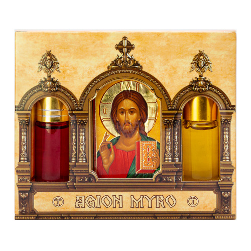 Набор ароматов с иконой Спасителя, в индивидуальной подарочной упаковке, 2 шт. по 10 мл
