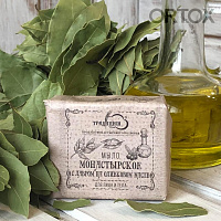 Мыло ручной работы "Монастырское с лавром" на оливковом масле (без эфирных масел), 80 г