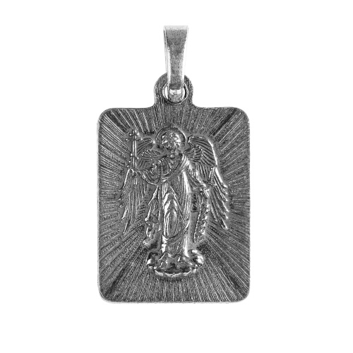 Образок мельхиоровый с ликом мученика Евгения Севастийского, серебрение фото 3