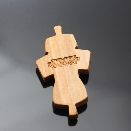 Крест параманный деревянный резной, 4,2х8 см фото 3