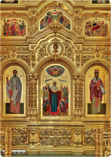 Иконостас резной с позолотой и цветной эмалью, г. Саранск фото 8
