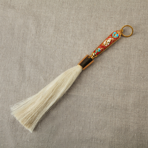 Кропило с искусственным ворсом, красная эмаль, 39 см фото 2