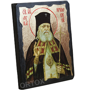 Икона святителя Луки Крымского, 17х23 см, ольха, золочение (золочение)