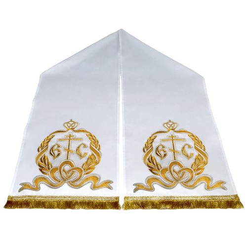 Рушник архиерейский вышитый "Вензель", 210х40 см фото 4