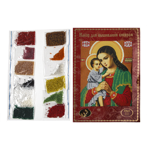 Набор для вышивания бисером "Икона Божией Матери "Взыскание погибших", 19х24 см фото 2
