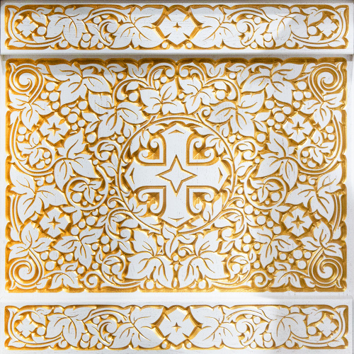 Иконостас деревянный "Суздальский" четырехъярусный белый с золотом (патина), 608х637х25,4 см фото 12 Иконостас деревянный "Суздальский" четырехъярусный белый с золотом (патина), 608х637х25,4 см фото 12