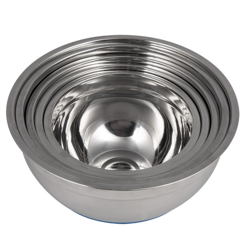 Набор мисок из нержавеющей стали с силиконовыми крышками, 5 штук фото 4