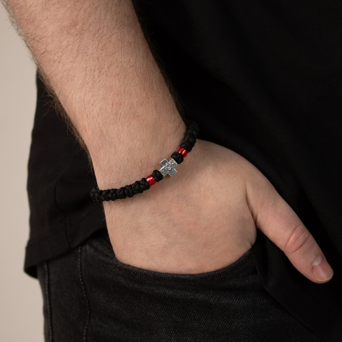 Браслет-четки из лавсановой нити, на 30 зерен фото 3