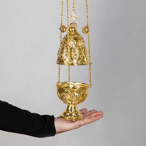 Кадило № 41, латунь, покрытие под золото, 13,5х28 см фото 7 Кадило № 41, латунь, покрытие под золото, 13,5х28 см фото 7