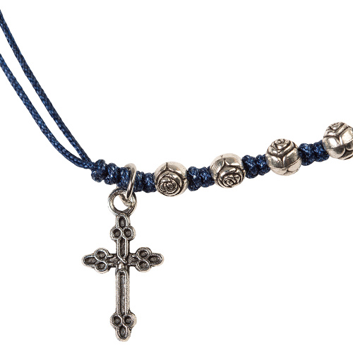 Браслет плетеный с металлическими бусинами фото 6