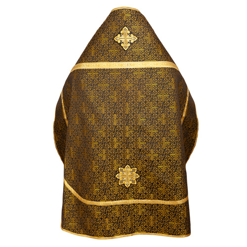 Иерейское облачение, парча "Афон", черное с золотом фото 3