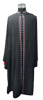 Ряса греческая черная мужская с вышивкой, ткань костюмная